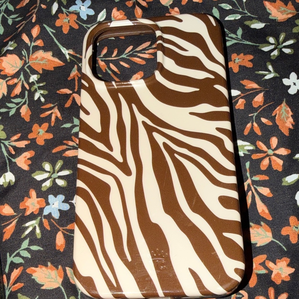 Velvet Caviar Zebra Print Phone Case - Brown and Cream IPhone 14 Pro Max